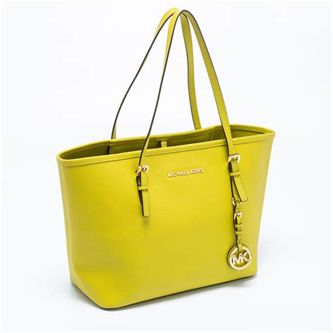 michael kors neon green bag|michael kors green tote bag.